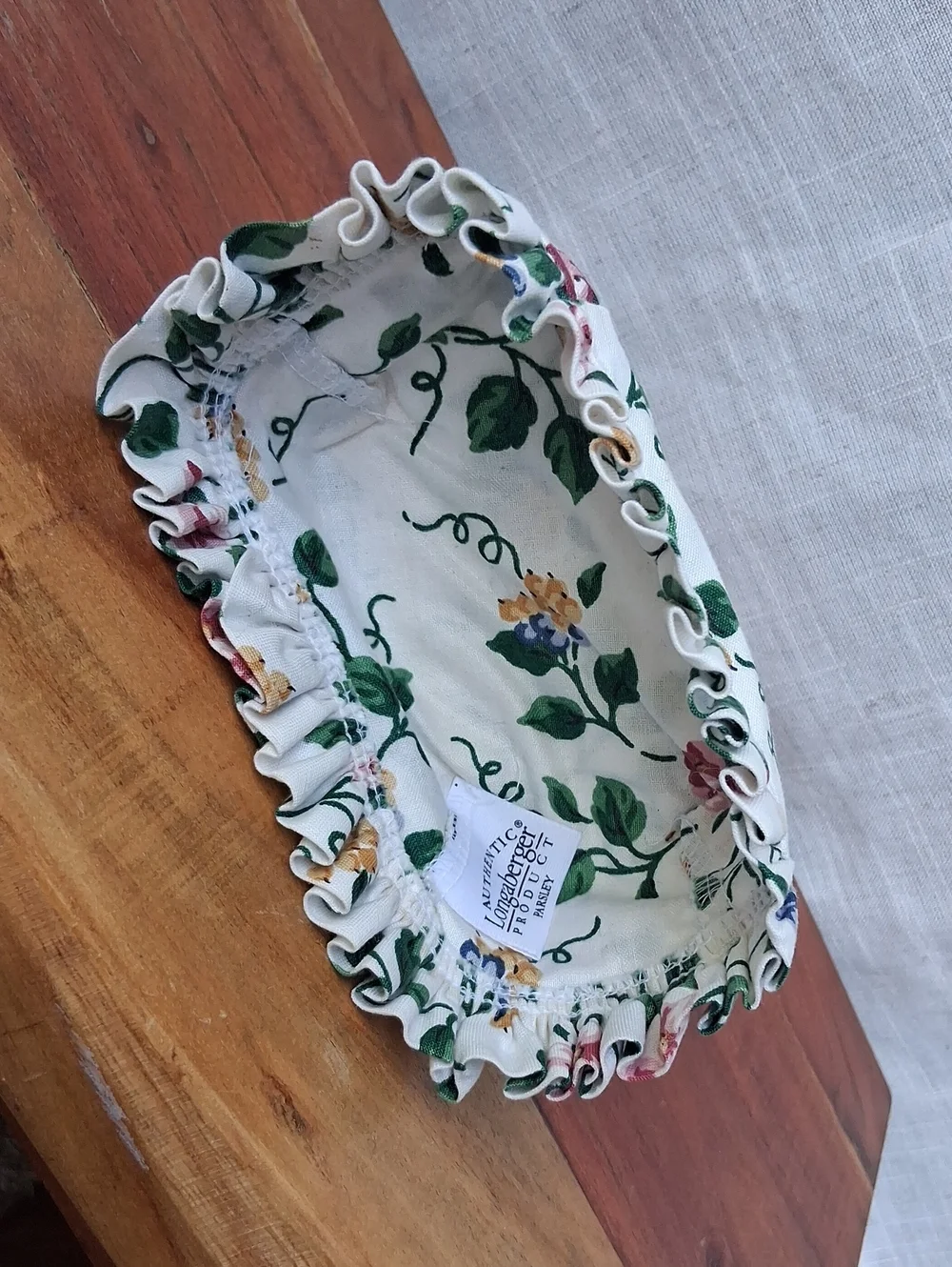 Longaberger Hand Woven Parsley Basket Vintage